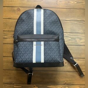 Michael Kors Blue and Black Backpack